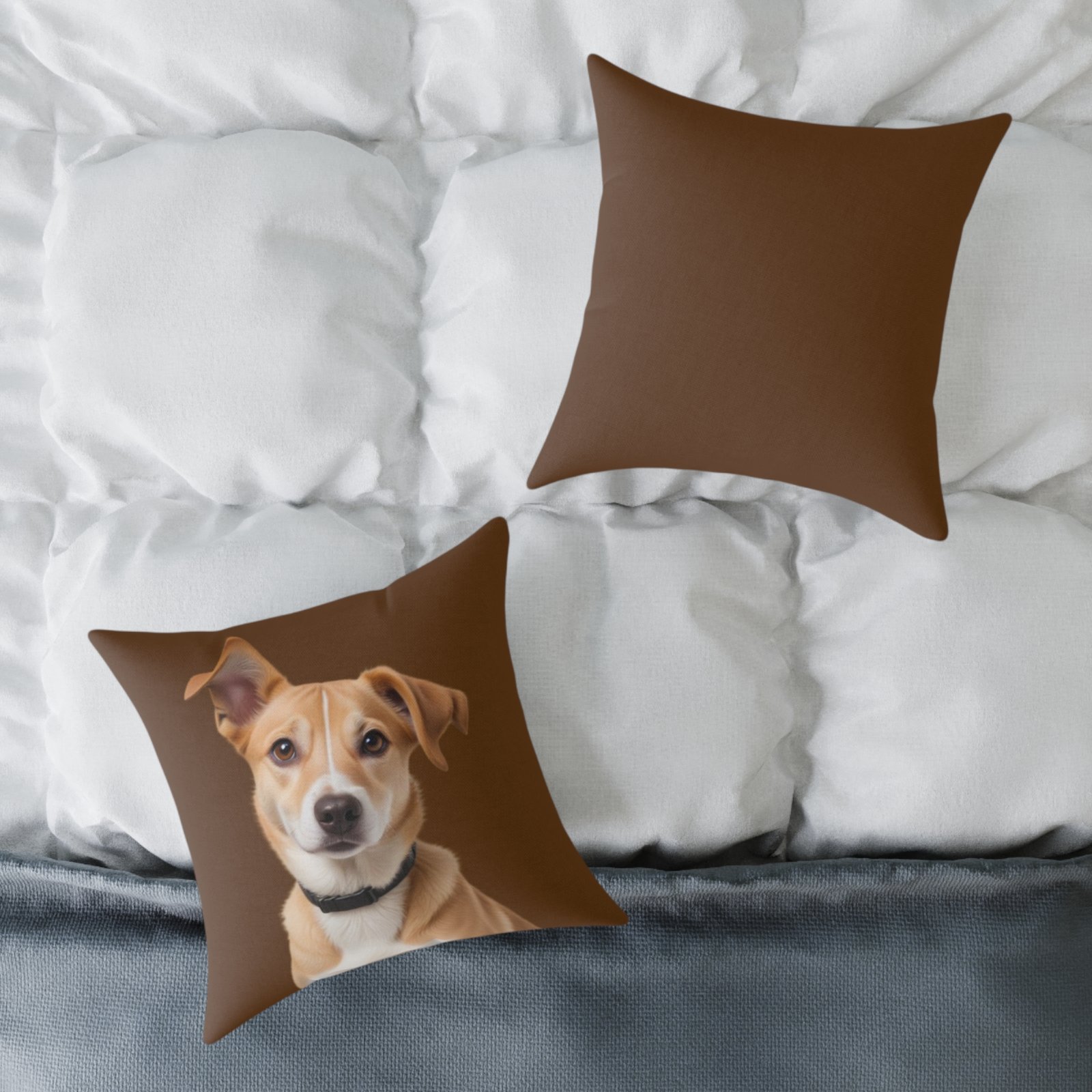 Jack Russell Square Poly Canvas Pillow - Image 8