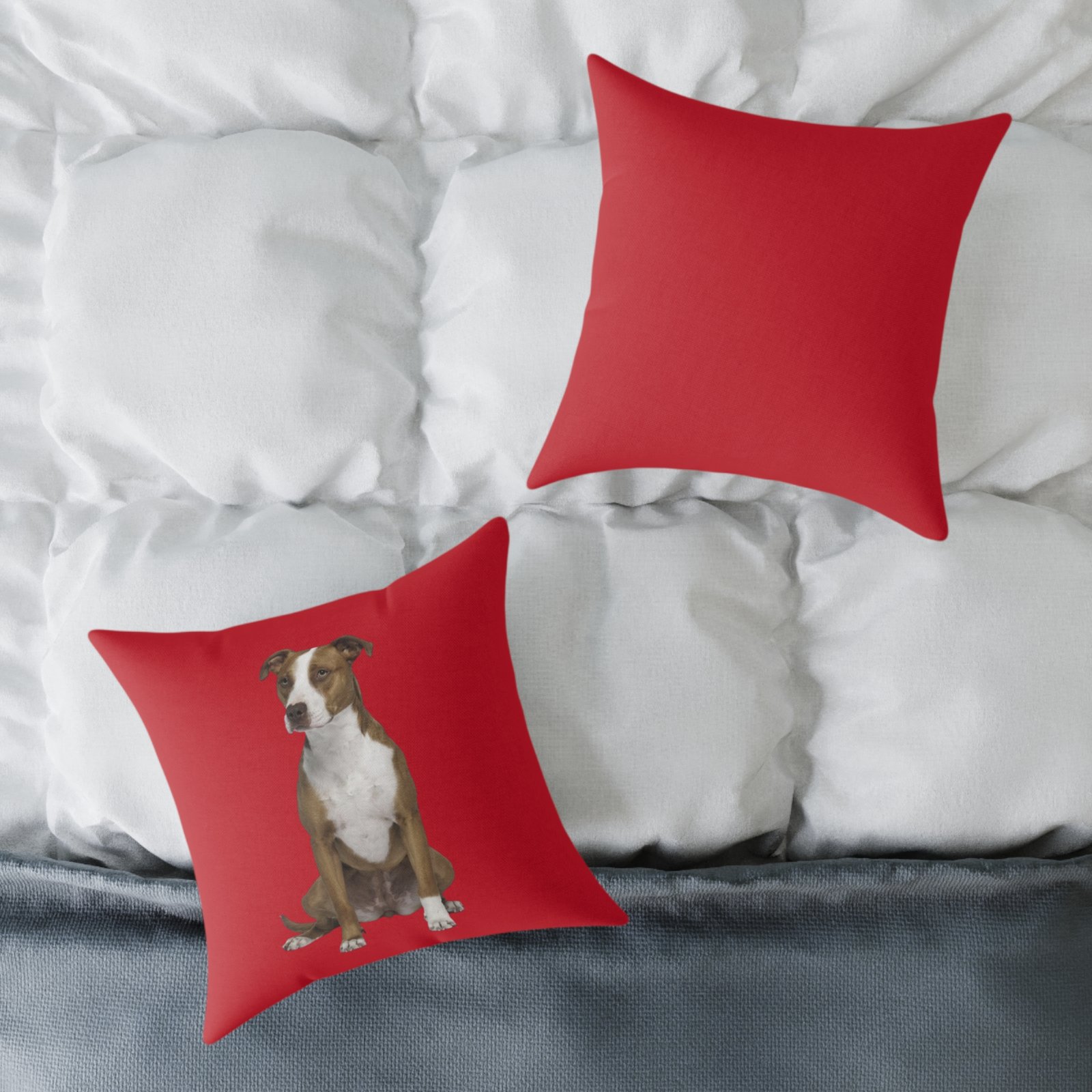 Staffordshire Bull Terrier Square Poly Canvas Pillow - Image 8