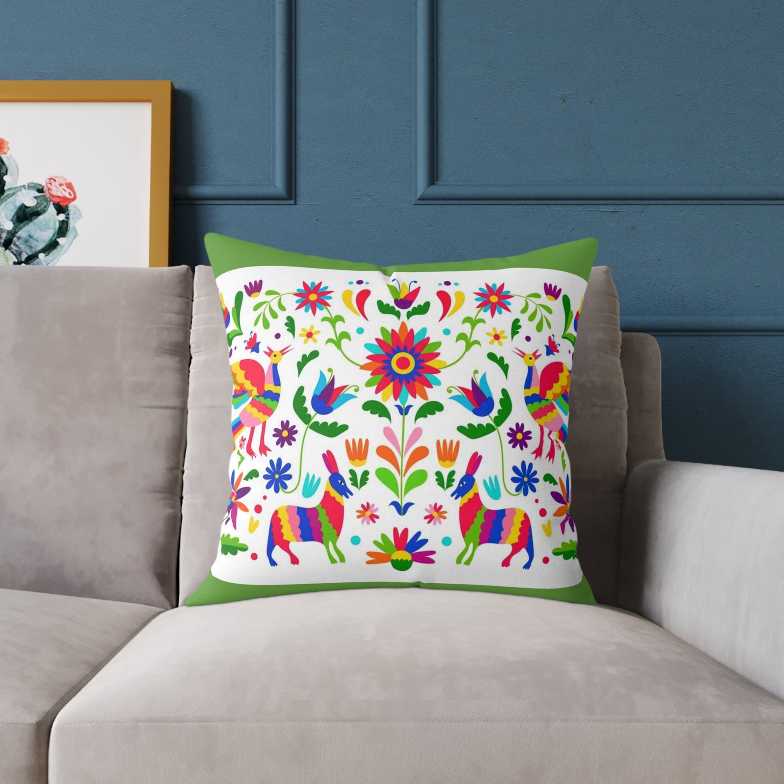 Mexico Square Poly Canvas Pillow - Image 11