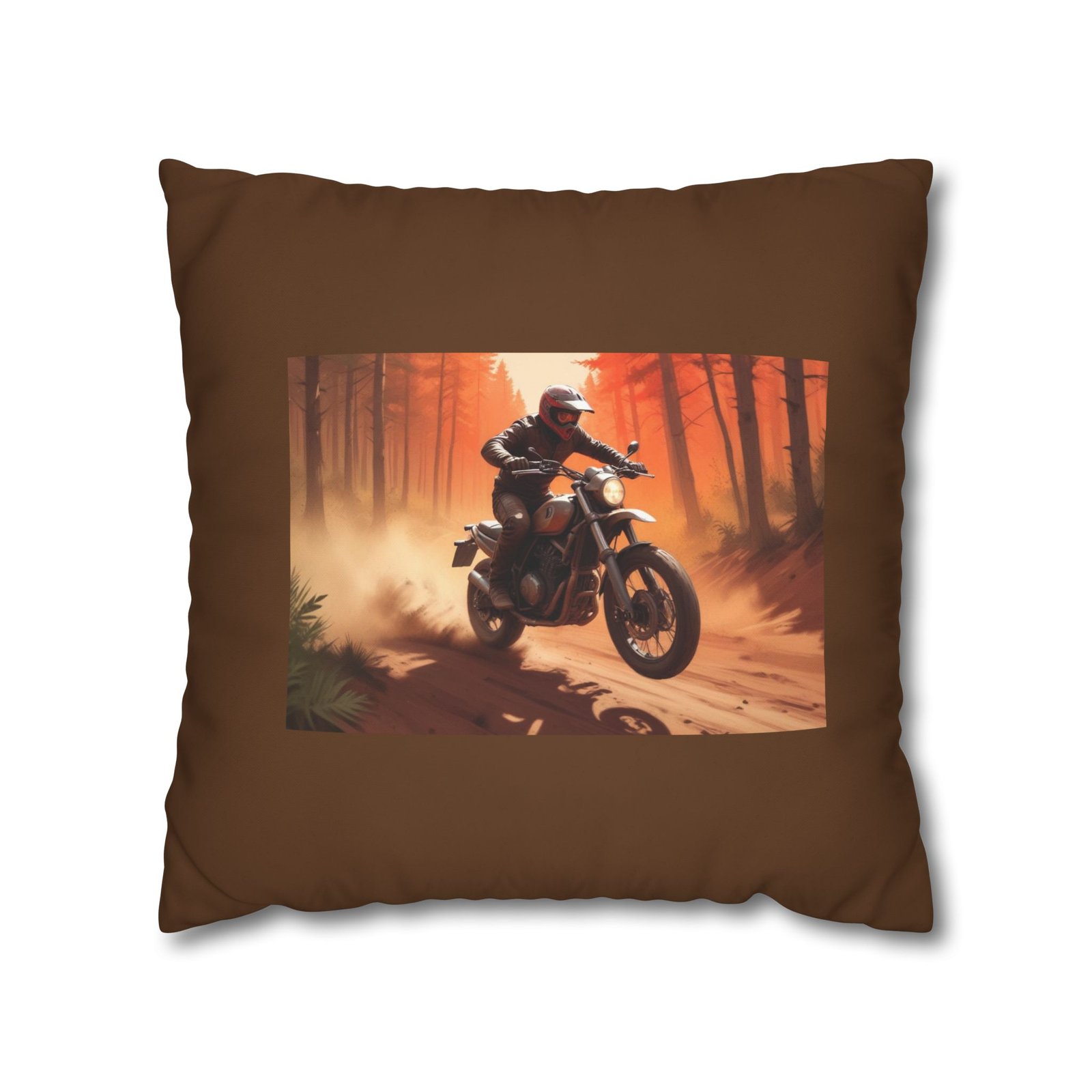 Scrambling Bikes Square Poly Canvas Pillowcase - Image 9