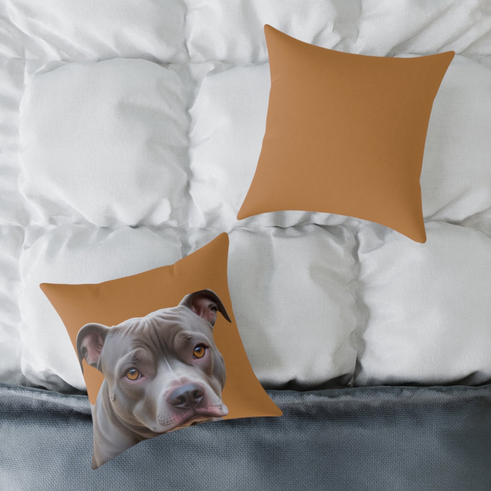 Staffordshire Bull Terrier Square Poly Canvas Pillow - Image 8