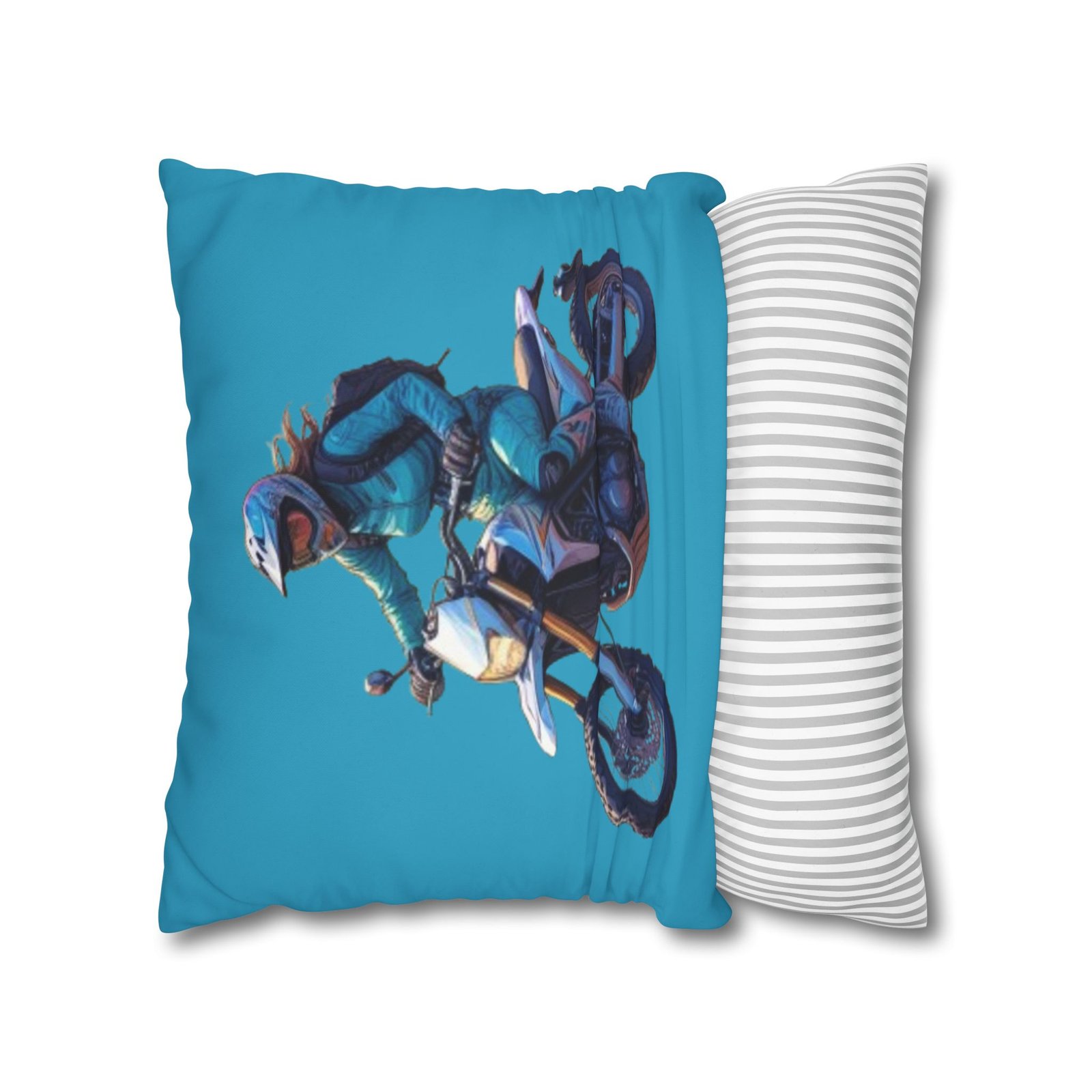 Scrambling Bikes Square Poly Canvas Pillowcase - Image 10