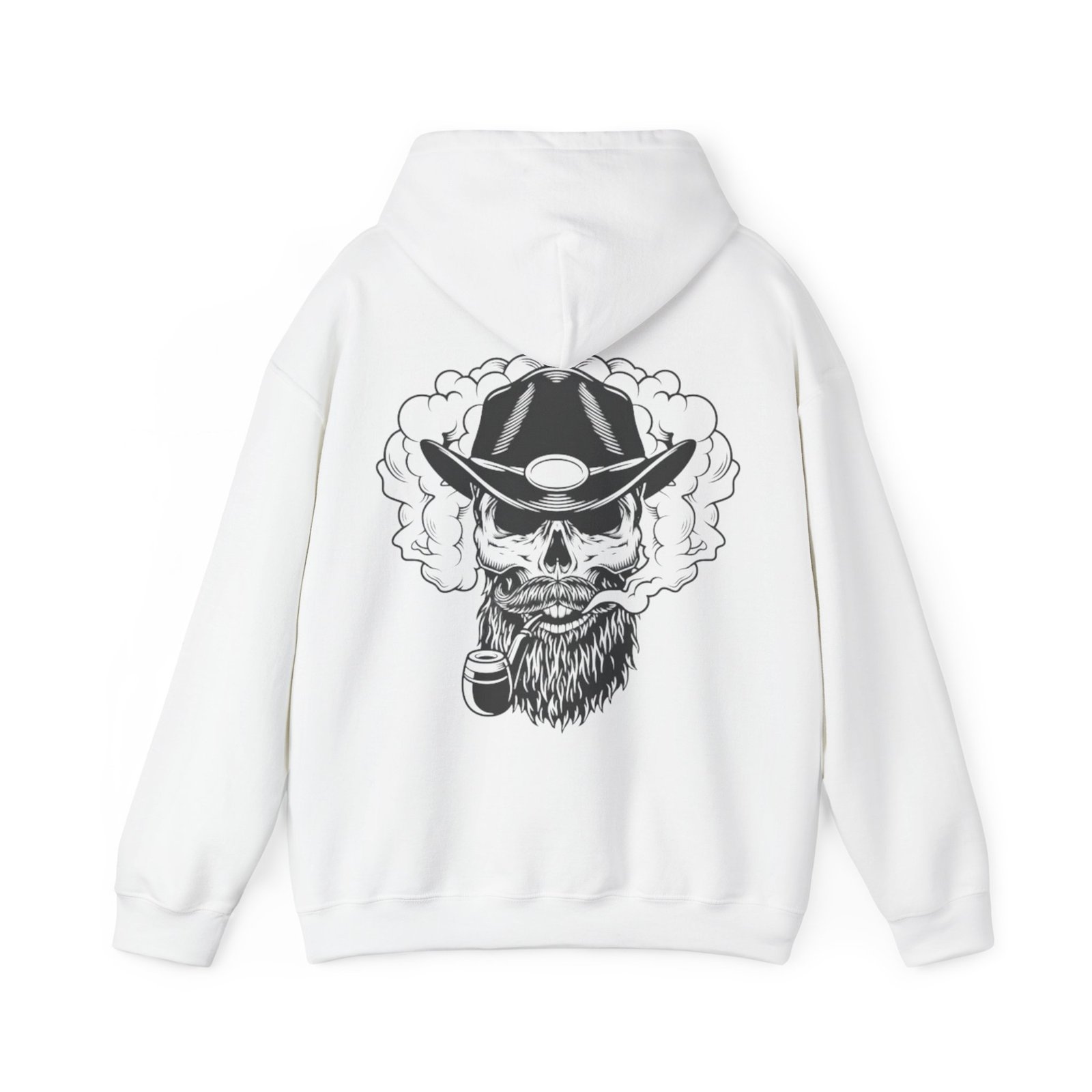 Gangster Skull Tattoo Hooded Sweatshirt. Unisex Heavy Blend™ Hooded Sweatshirt - Image 2