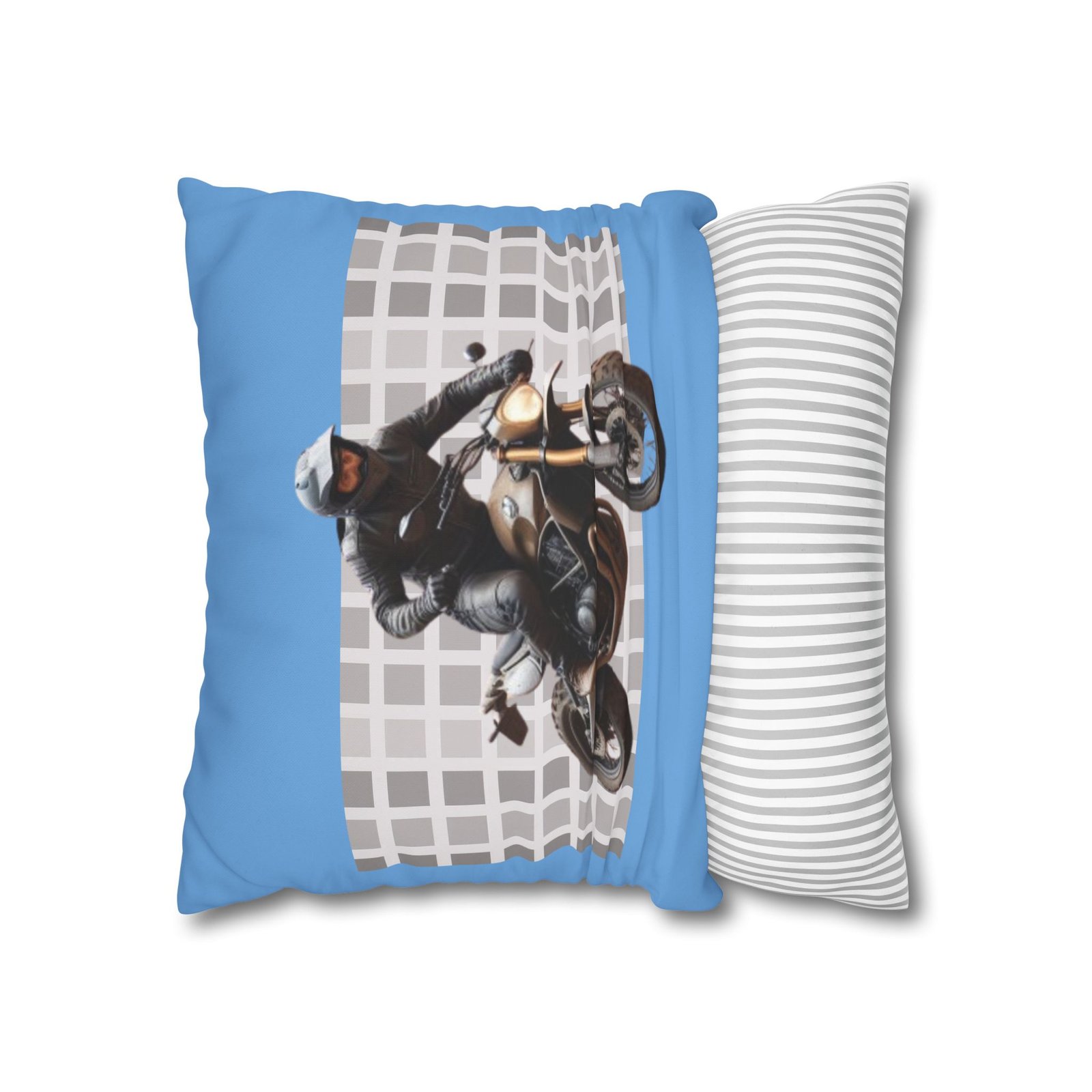 Scrambling Bikes Square Poly Canvas Pillowcase - Image 6