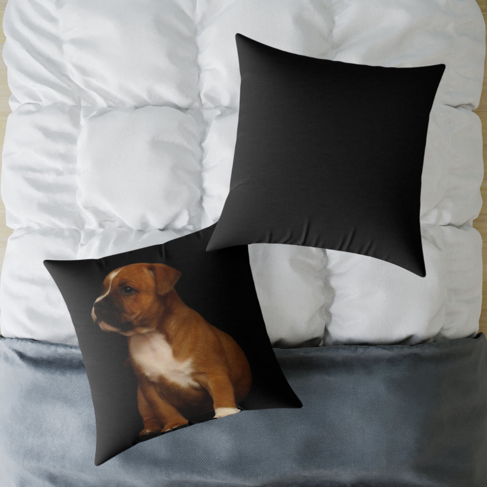 Staffordshire Bull Terrier Square Poly Canvas Pillow - Image 20