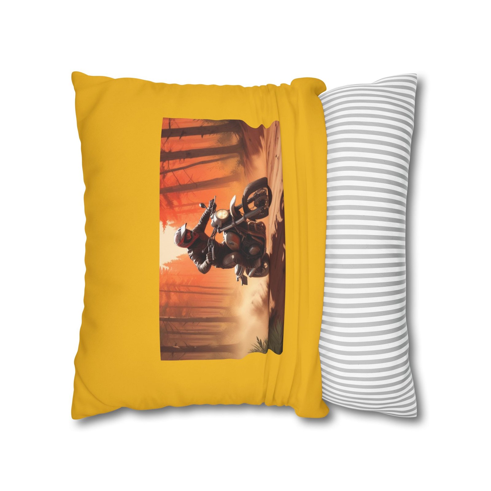 Scrambling Bikes Square Poly Canvas Pillowcase - Image 10