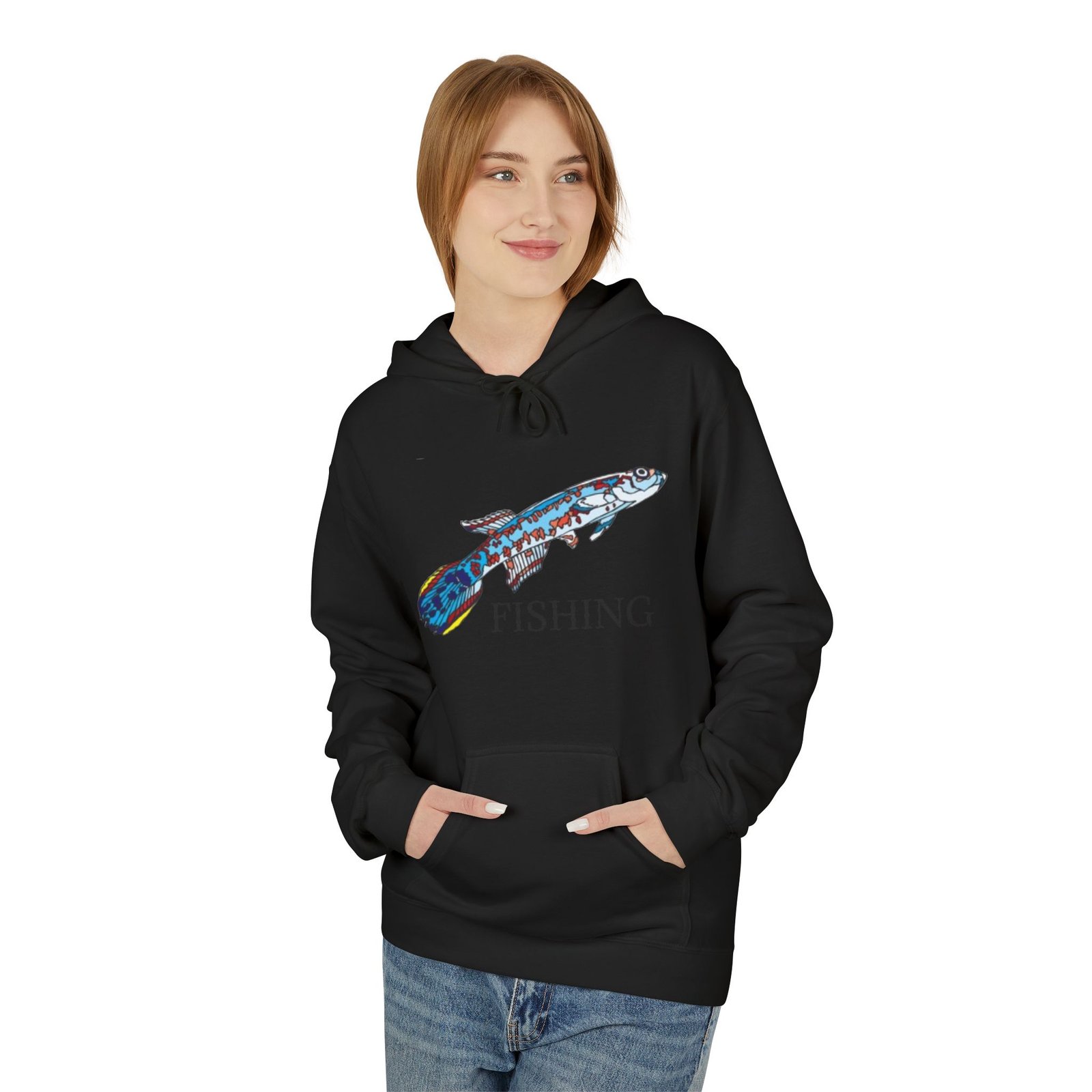 Fishing Adventure Water Sport Fleece Hoodie | Perfect Gift for Anglers, Outdoor Enthusiasts, Fishing Trips, Birthdays, and Summer - Image 11