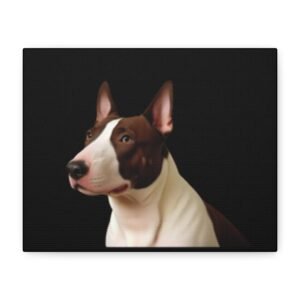 Bull Terrier Dog Canvas Art - 1.25" Stretched Matte Print for Pet Lovers
