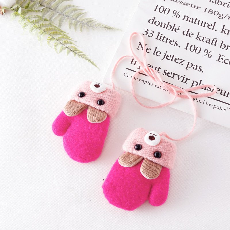 Plush cartoon baby gloves for babies and toddlers - Image 6