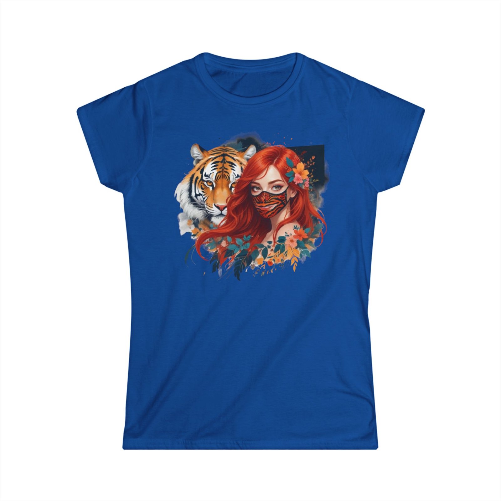 Tiger Lady Art Design Tattoo Soft style Tshirt - Image 19