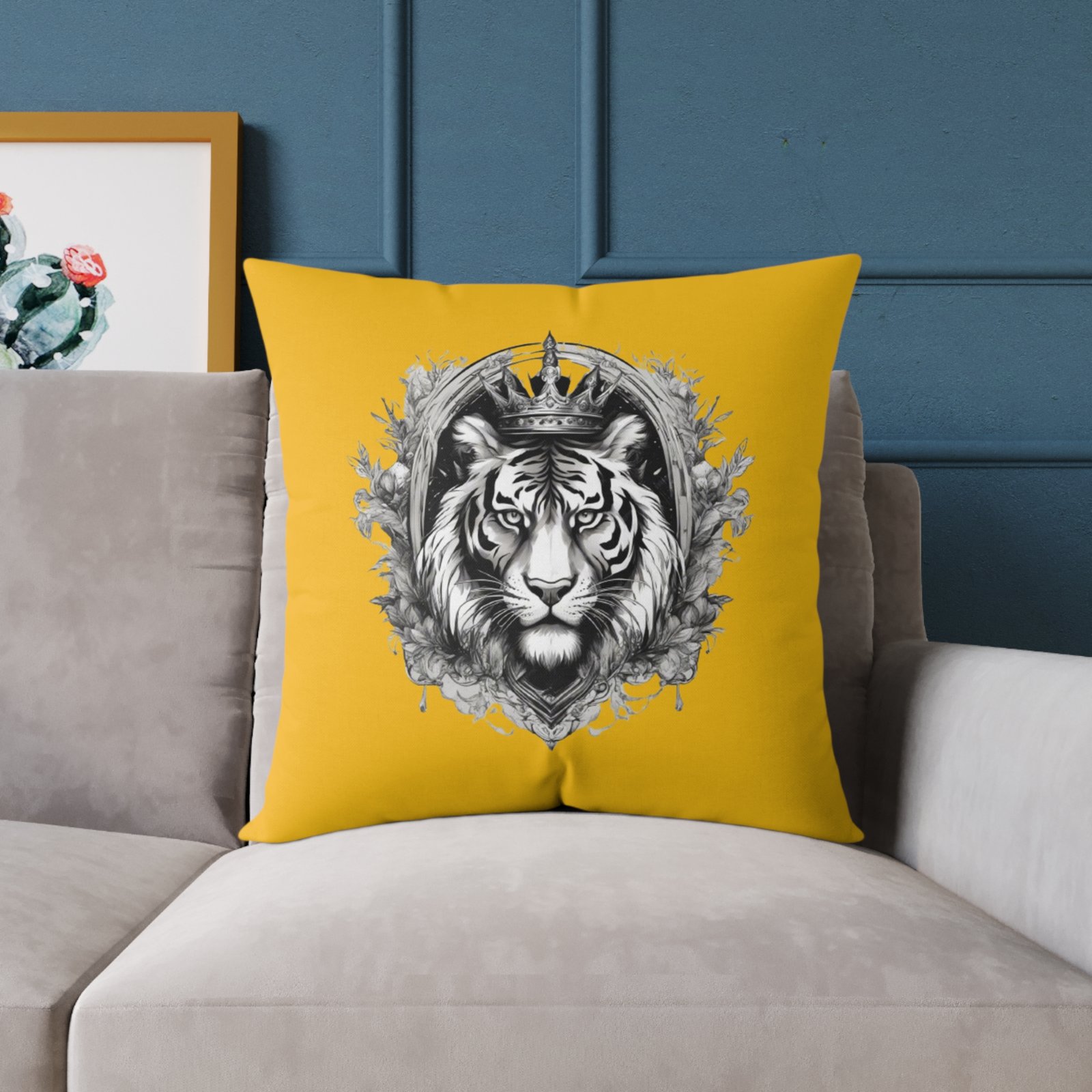 Tiger Square Poly Canvas Pillow - Image 15