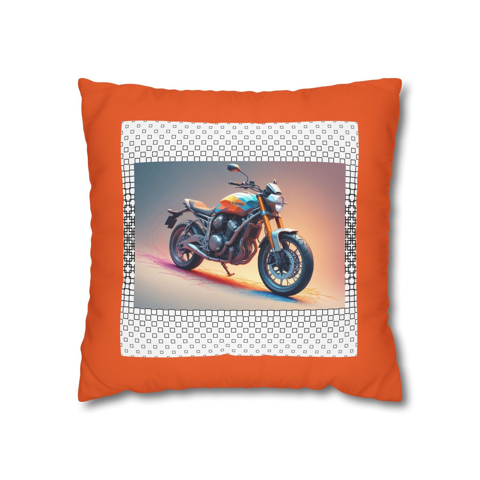 Scrambling Bikes Square Poly Canvas Pillowcase - Image 5