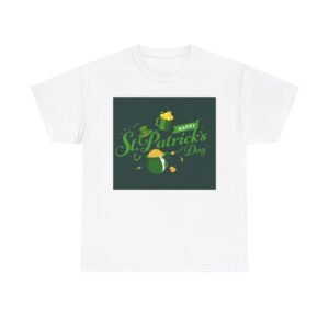 Ireland St Patricks Day Irish Graphic Tee, Unisex Heavy Cotton T-Shirt for Tech Lovers, Unique Gift, Casual Wear, Floral Print Shirt