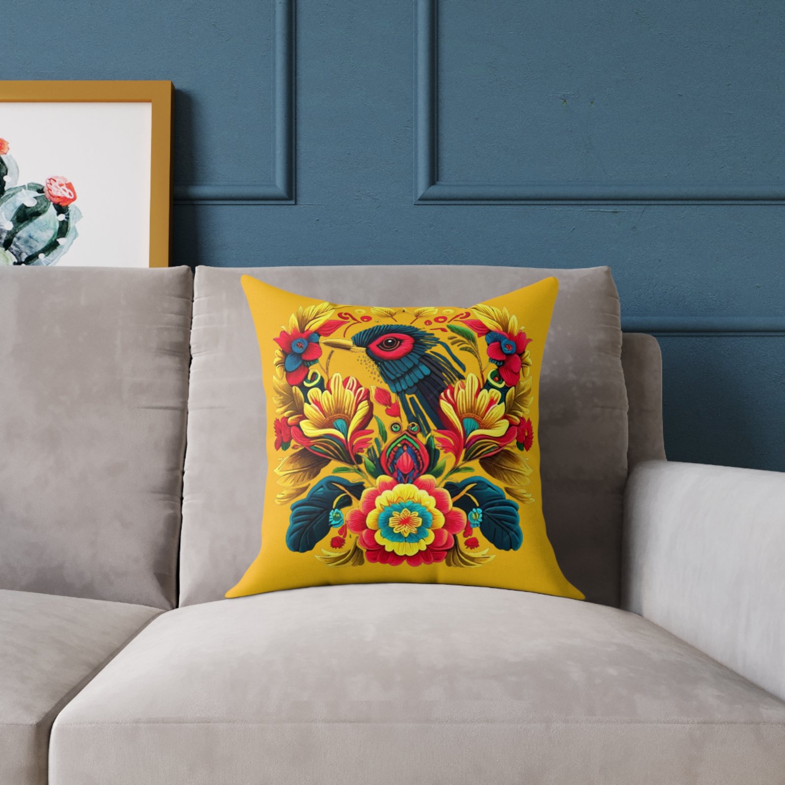 Mexico Square Poly Canvas Pillow - Image 3