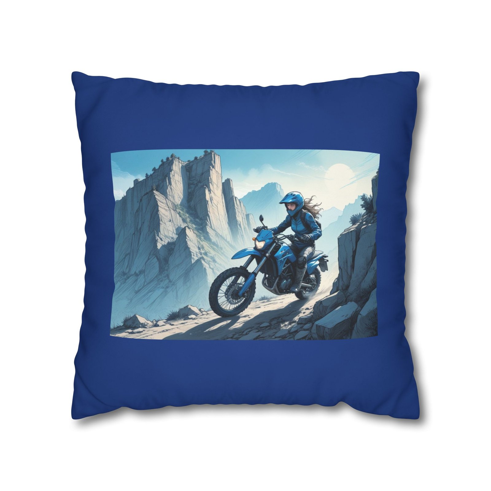 Scrambling Bikes Square Poly Canvas Pillowcase - Image 9