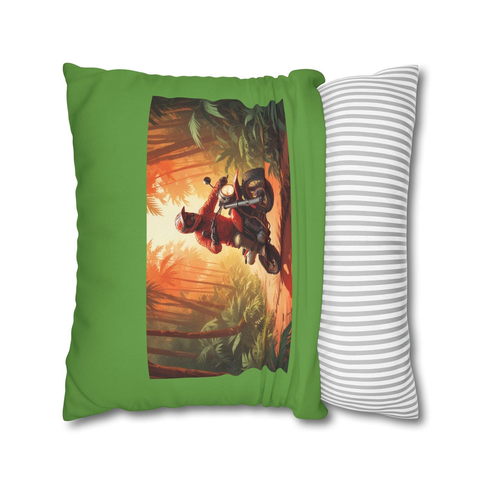 Scrambling Bikes Square Poly Canvas Pillowcase - Image 14