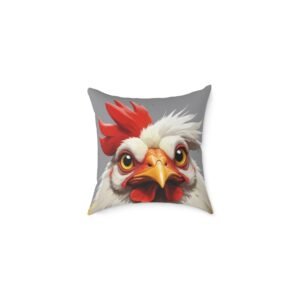 Chicken Square Poly Canvas Pillow