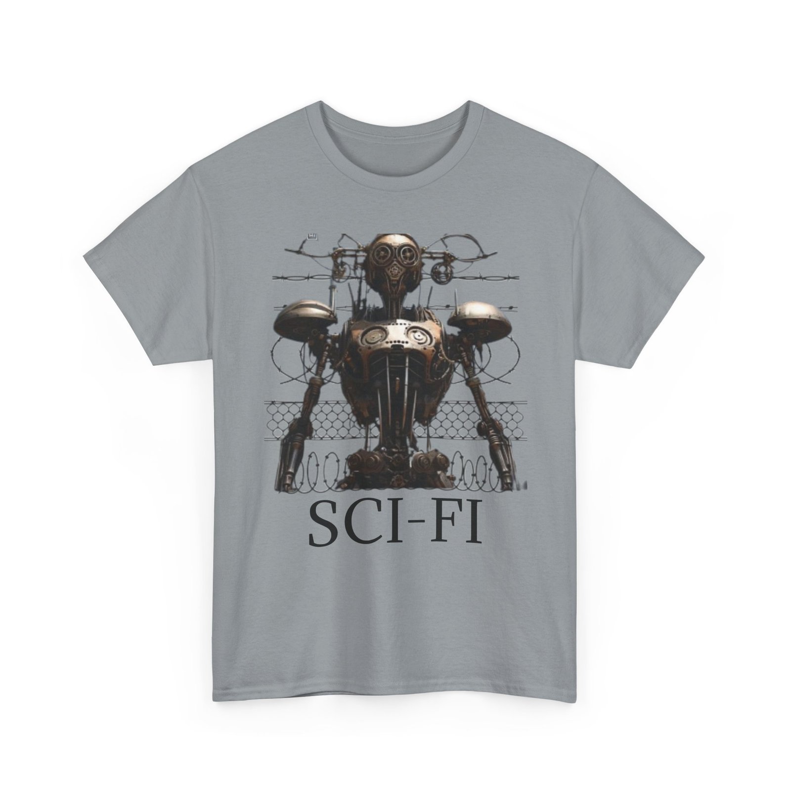 Sci-Fi Robot Futuristic Tee, Unisex Cotton T-Shirt, Geeky Clothing, Perfect Gift for Sci-Fi Lovers, Casual Wear, Unique Graphic Tee - Image 39