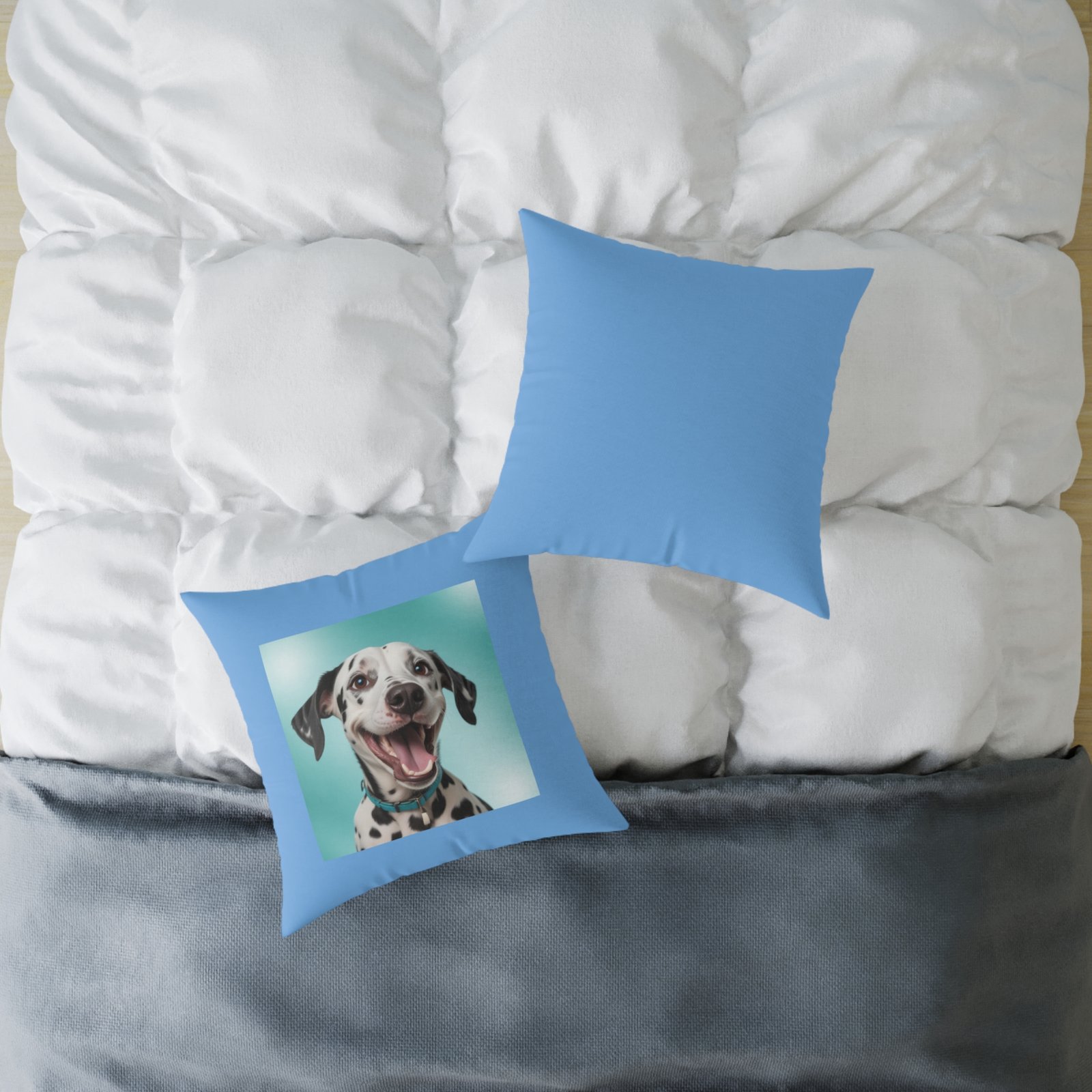 Dalmatian Pet Dog Puppy Cushion 08 Square Poly Canvas Pillow 08 - Image 12