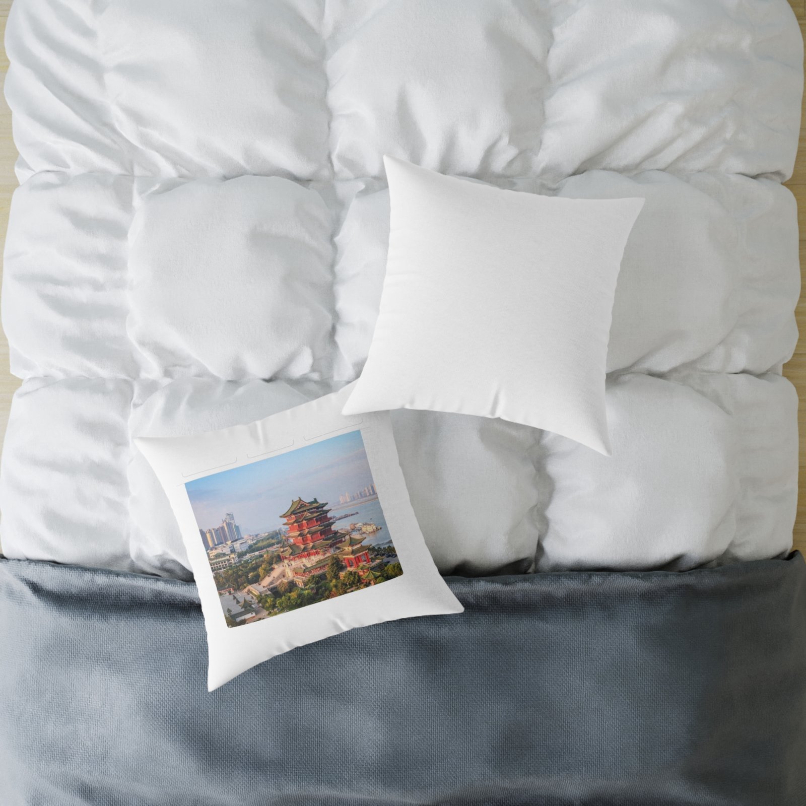 Japans Temple Square Poly Canvas Pillow - Image 12