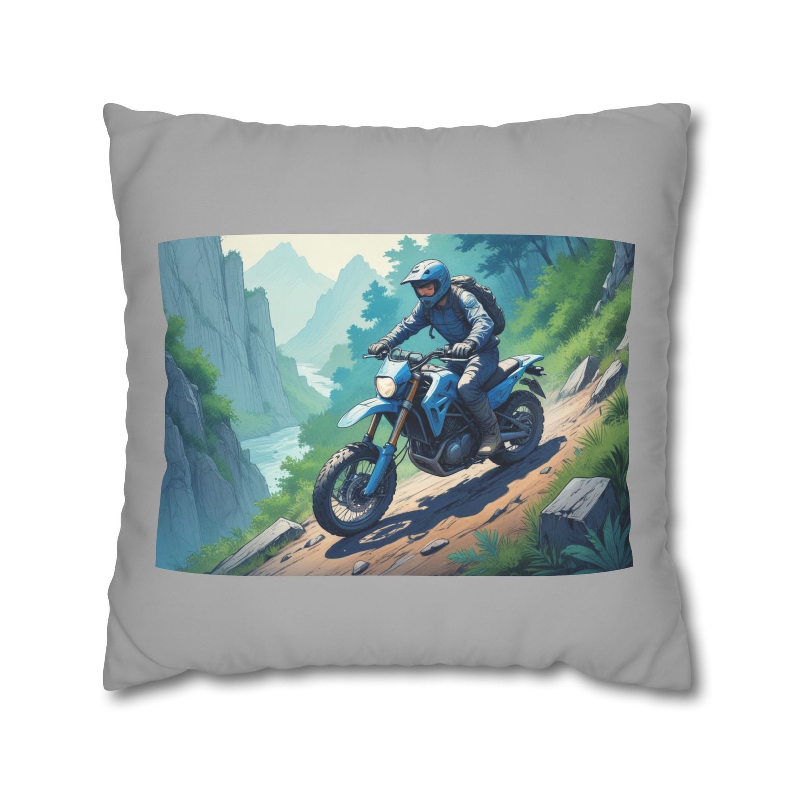 Scrambling Bikes Square Poly Canvas Pillowcase - Image 13