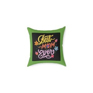 Best Mum Square Poly Canvas Pillow