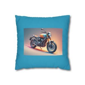 Scrambling Bikes Square Poly Canvas Pillowcase