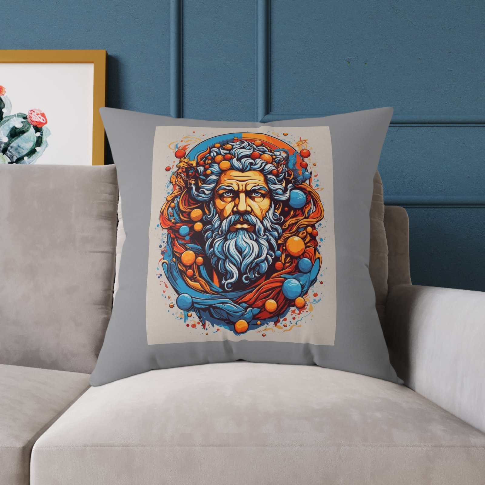 In The Deep Print Square Poly Canvas Pillow - Image 19
