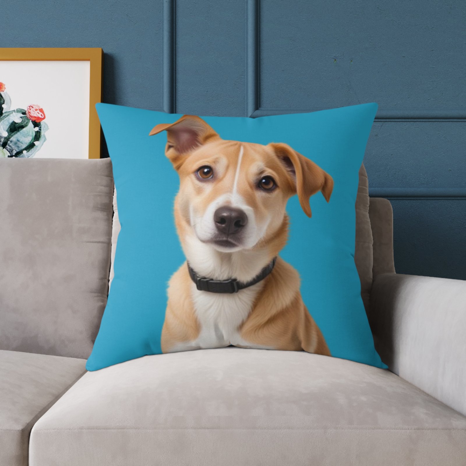 Jack Russell Square Poly Canvas Pillow - Image 19