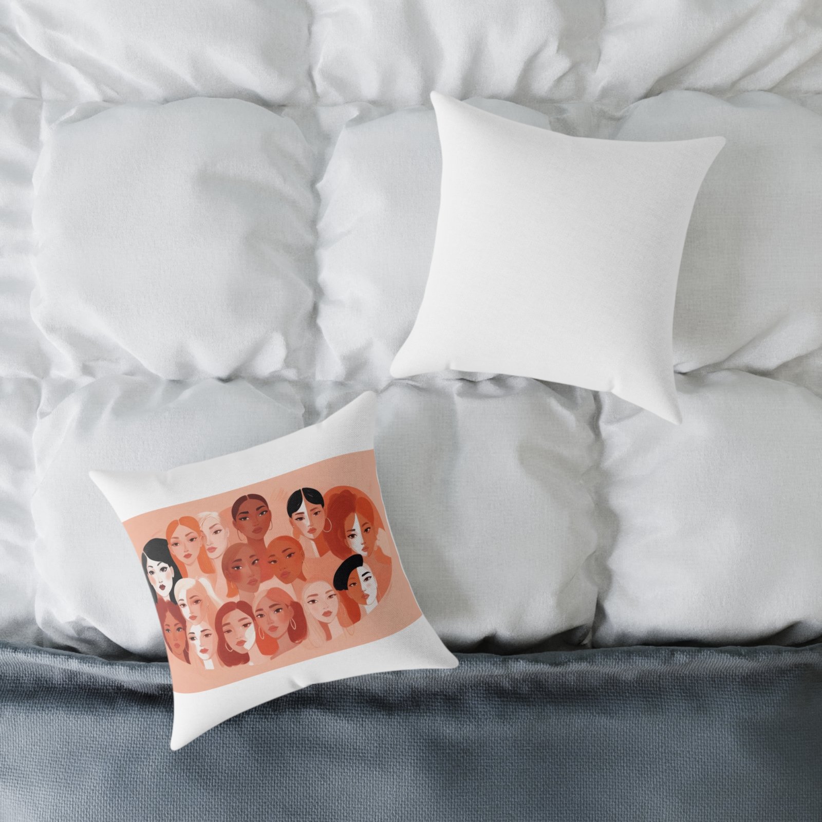 Unity Square Poly Canvas Pillow - Image 4