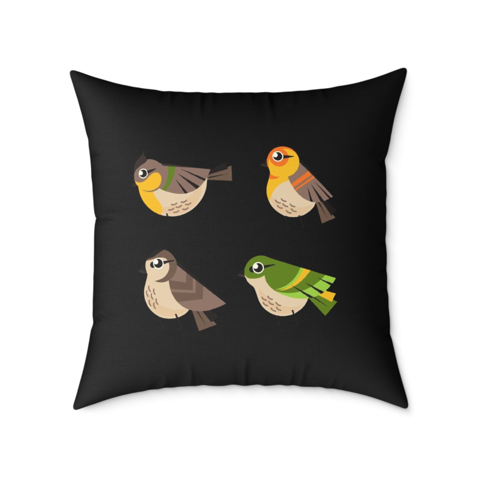 Bird Design Square Poly Canvas Pillow - Image 17
