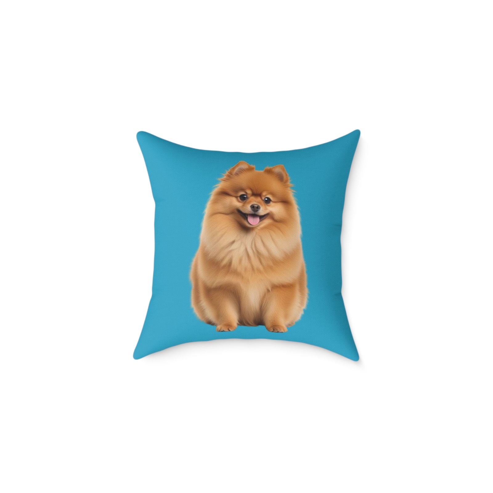 Pomeranian Dog Square Poly Canvas Pillow - Image 5