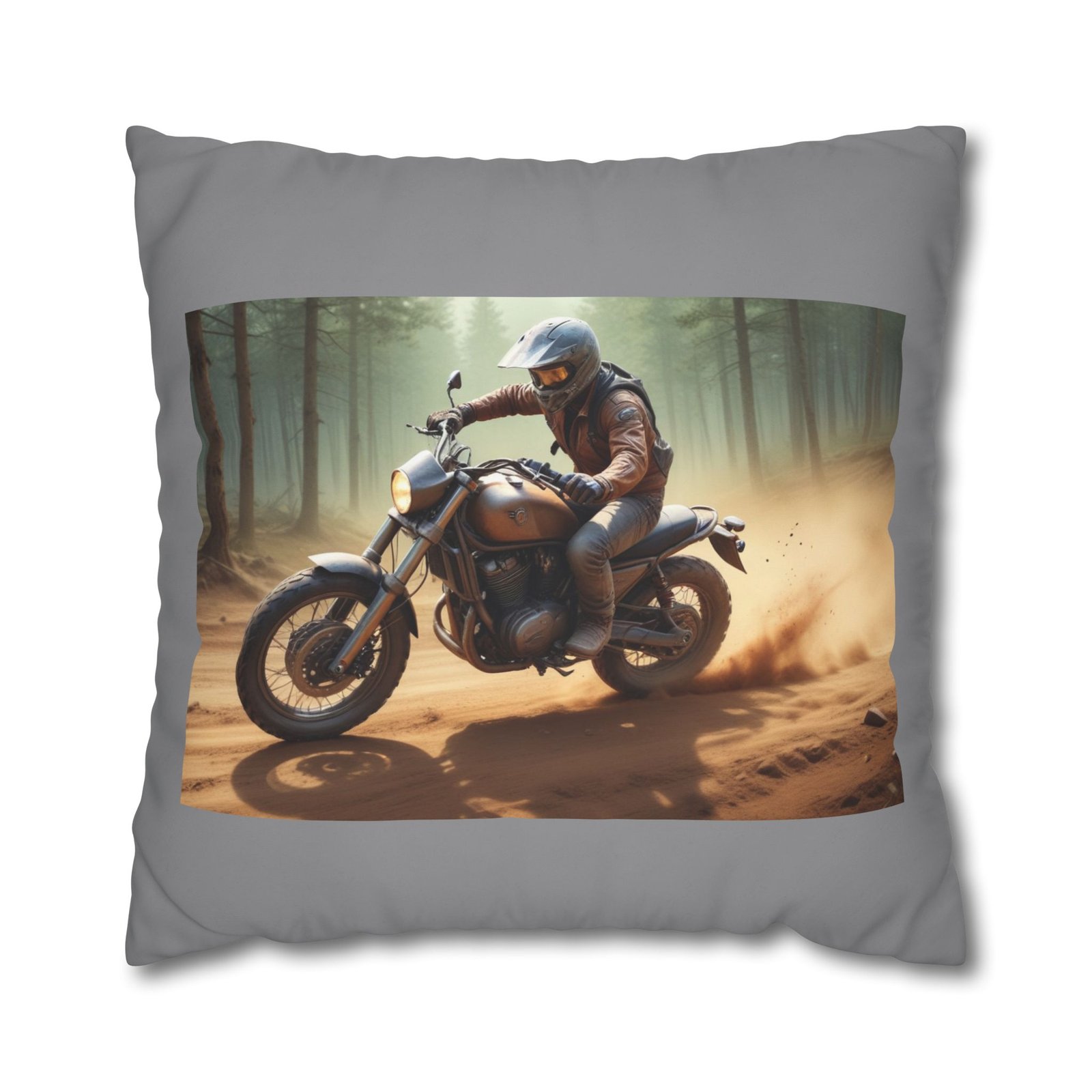 Scrambling Bikes Square Poly Canvas Pillowcase - Image 17