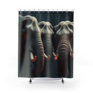 Elephant Shower Curtain, Unique Bathroom Decor, Reptile Lovers Gift, Fun Home Accessories, Quirky Bathroom Style