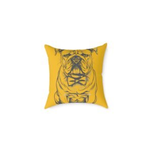 British Bulldog Square Poly Canvas Pillow 08