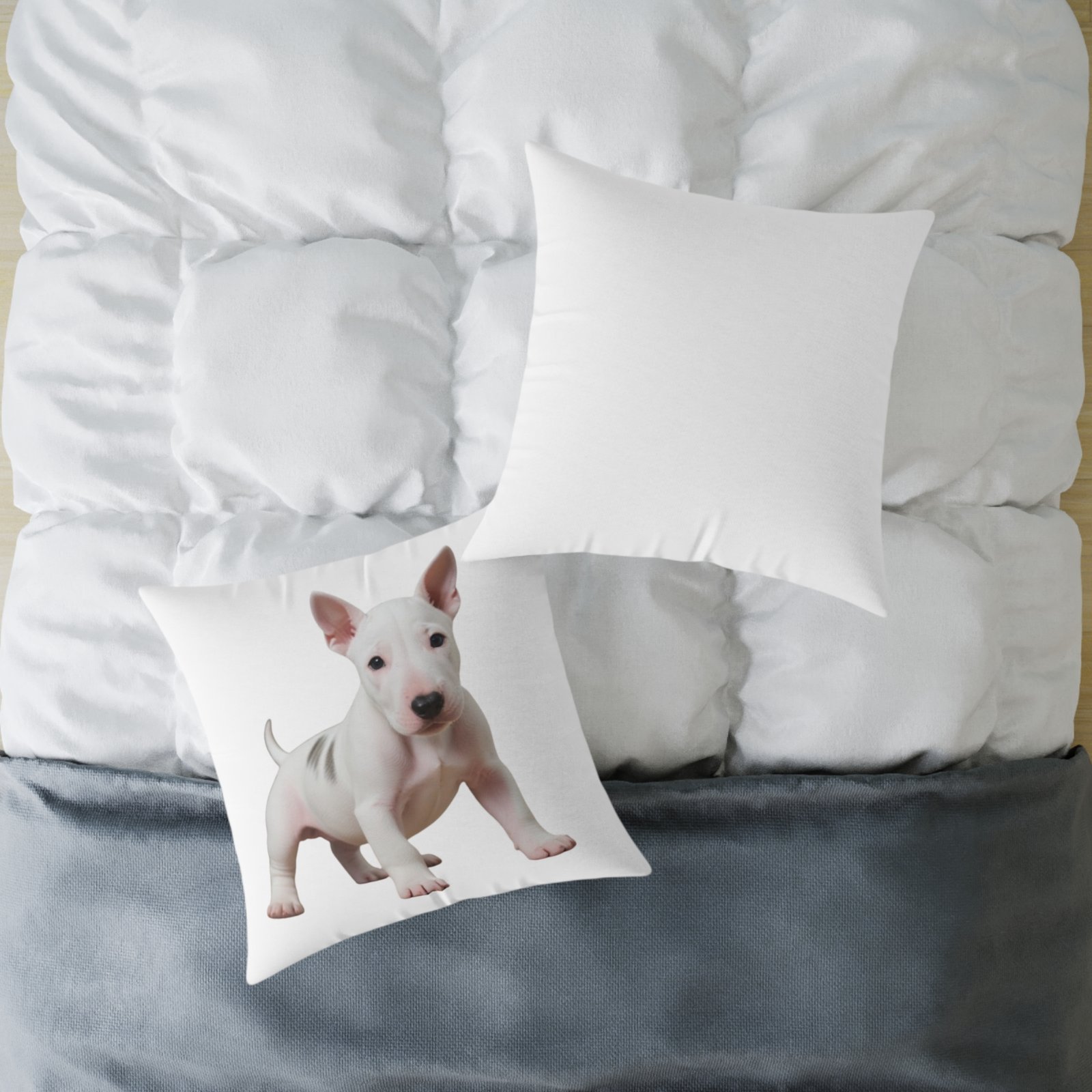 English Bull Terrier Square Poly Canvas Pillow - Image 16