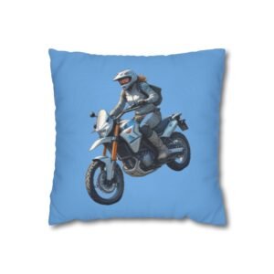 Scrambling Bikes Square Poly Canvas Pillowcase