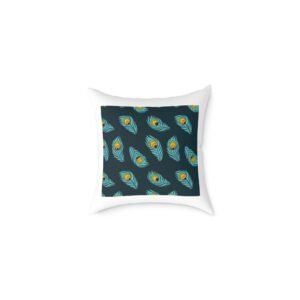 Pea cock Prin t Cushion G ift Square Poly Canvas Pillow Pea cock Prin t , G ift Cushion, Lounge Cushion, Bedroom Cushion, Cushion G ift , ,