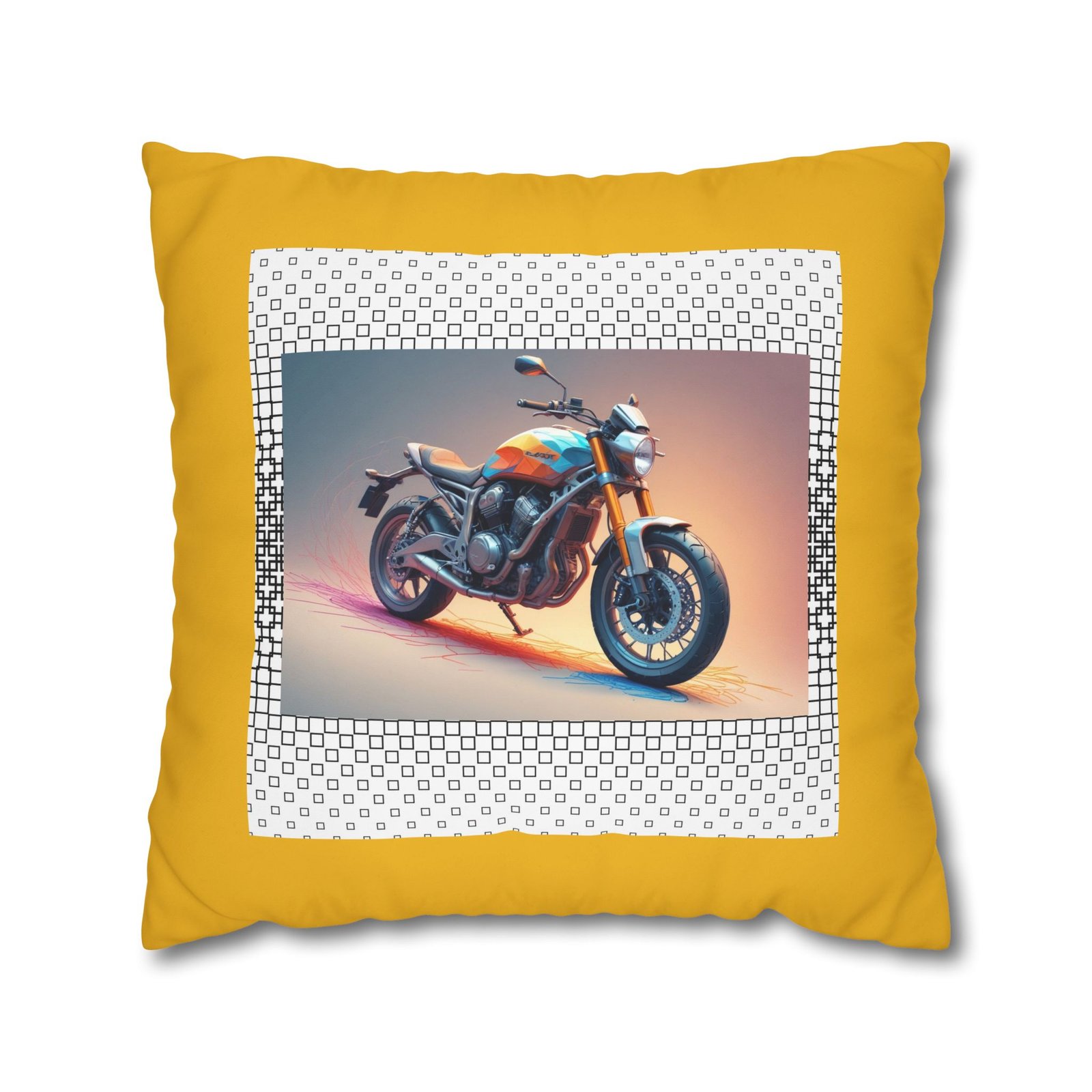 Scrambling Bikes Square Poly Canvas Pillowcase - Image 13