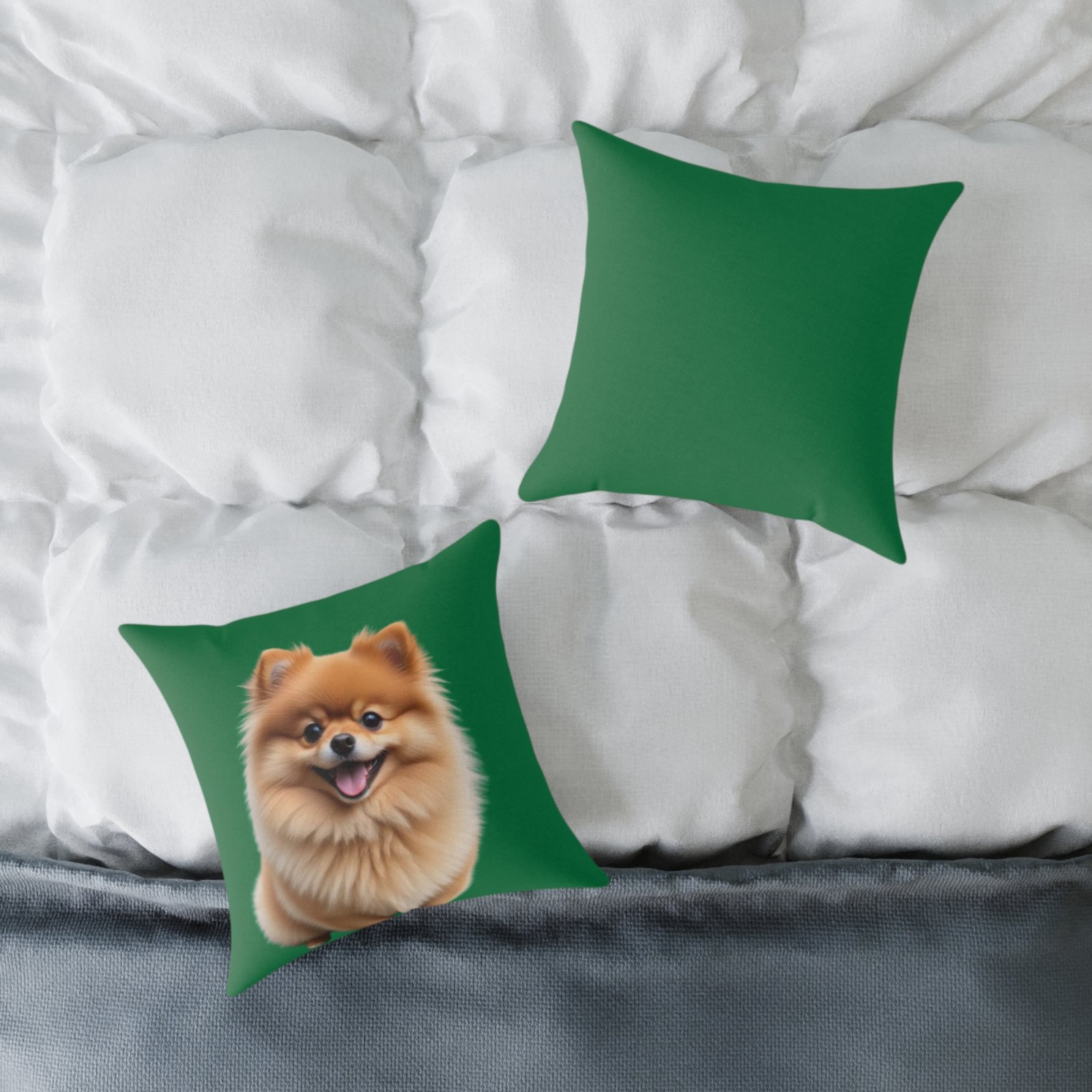 Pomeranian Dog Square Poly Canvas Pillow - Image 4