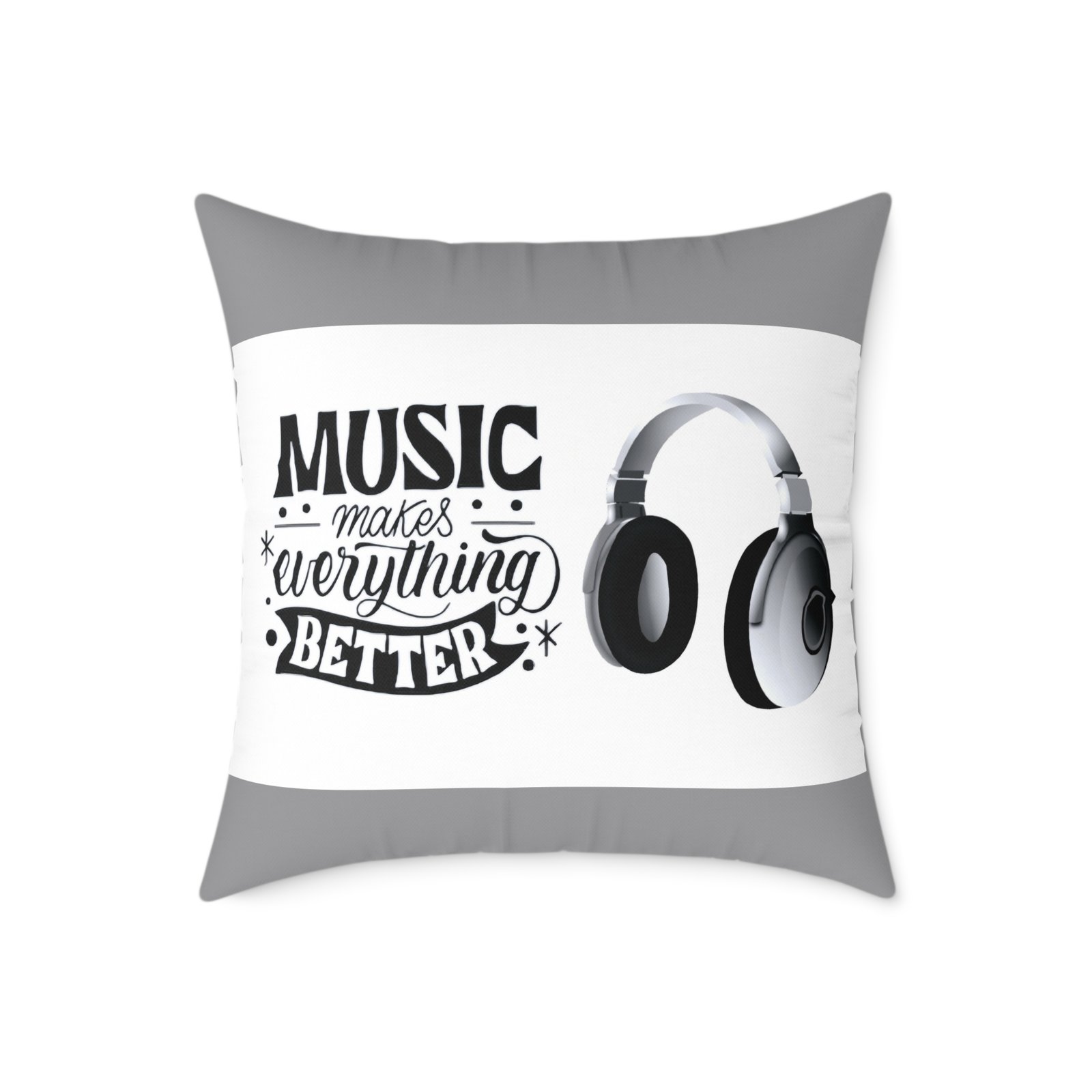 Headphones Poly Canvas Pillow - Image 13