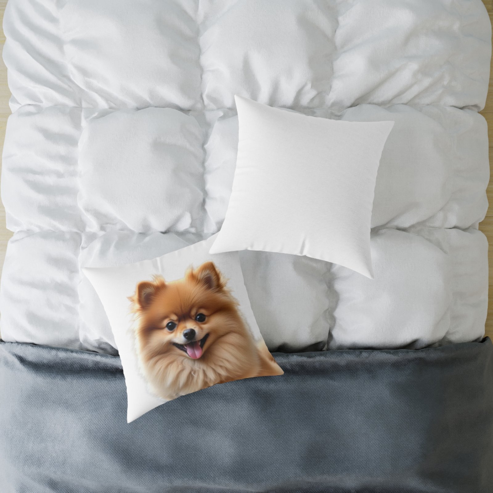 Pomeranian Dog Square Poly Canvas Pillow - Image 12