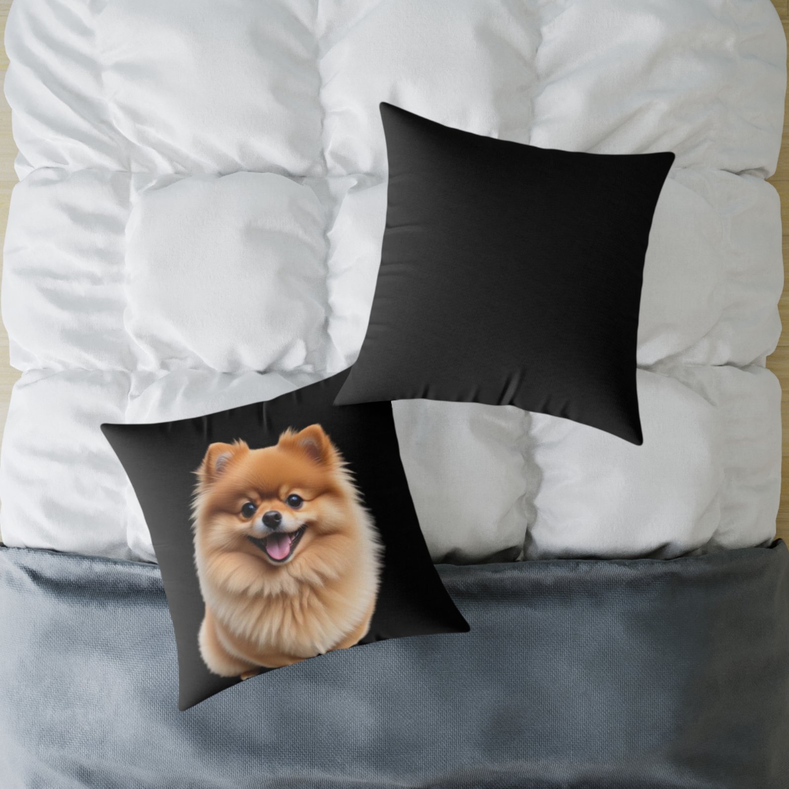 Pomeranian Dog Square Poly Canvas Pillow - Image 16