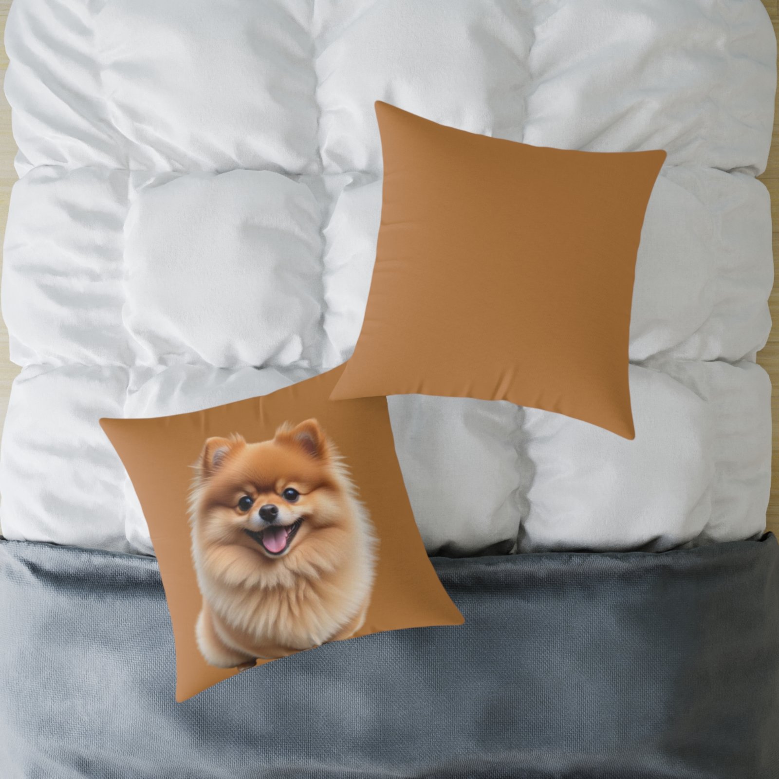 Pomeranian Dog Square Poly Canvas Pillow - Image 16