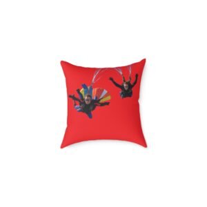 Parachuters Square Poly Canvas Pillow
