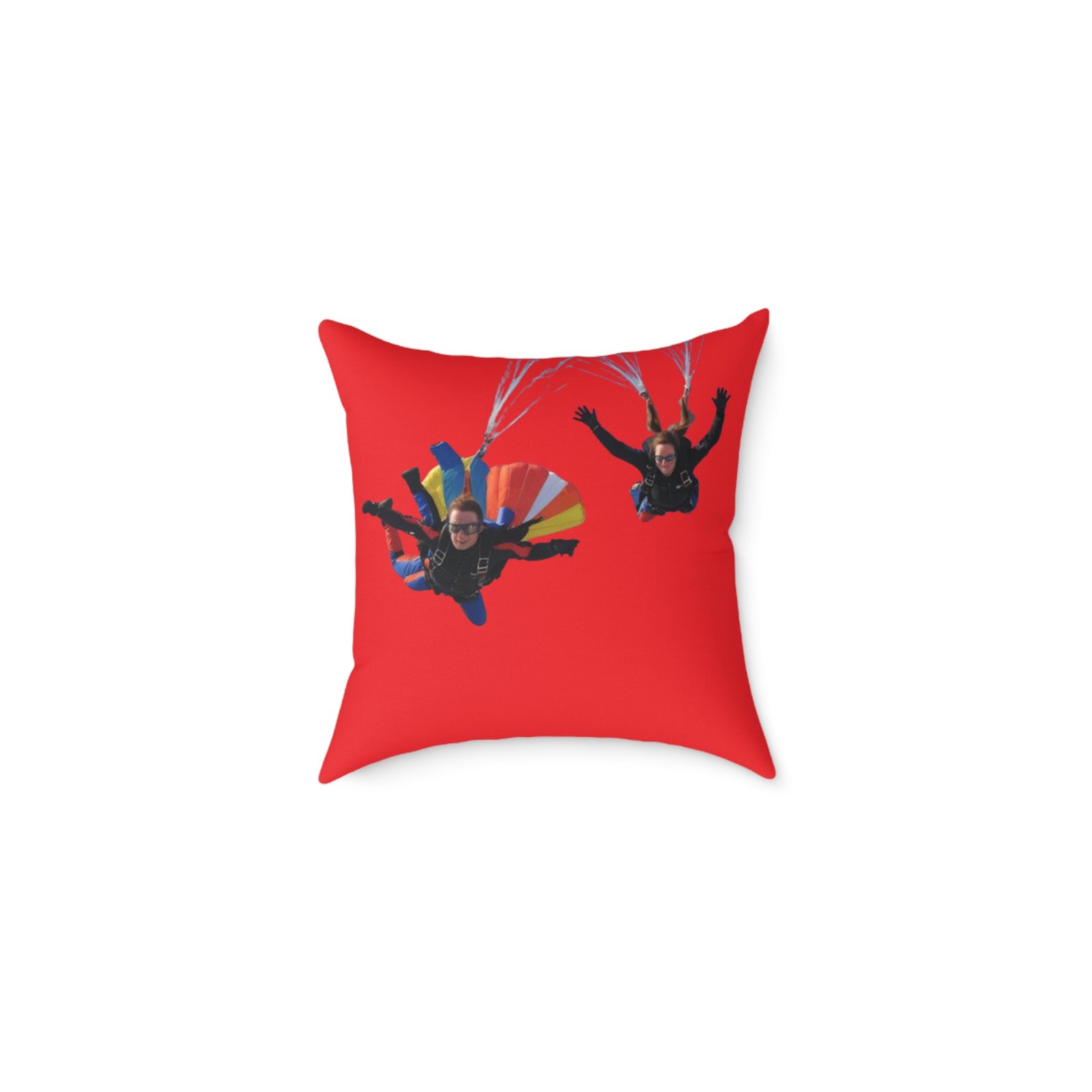 Parachuters Square Poly Canvas Pillow