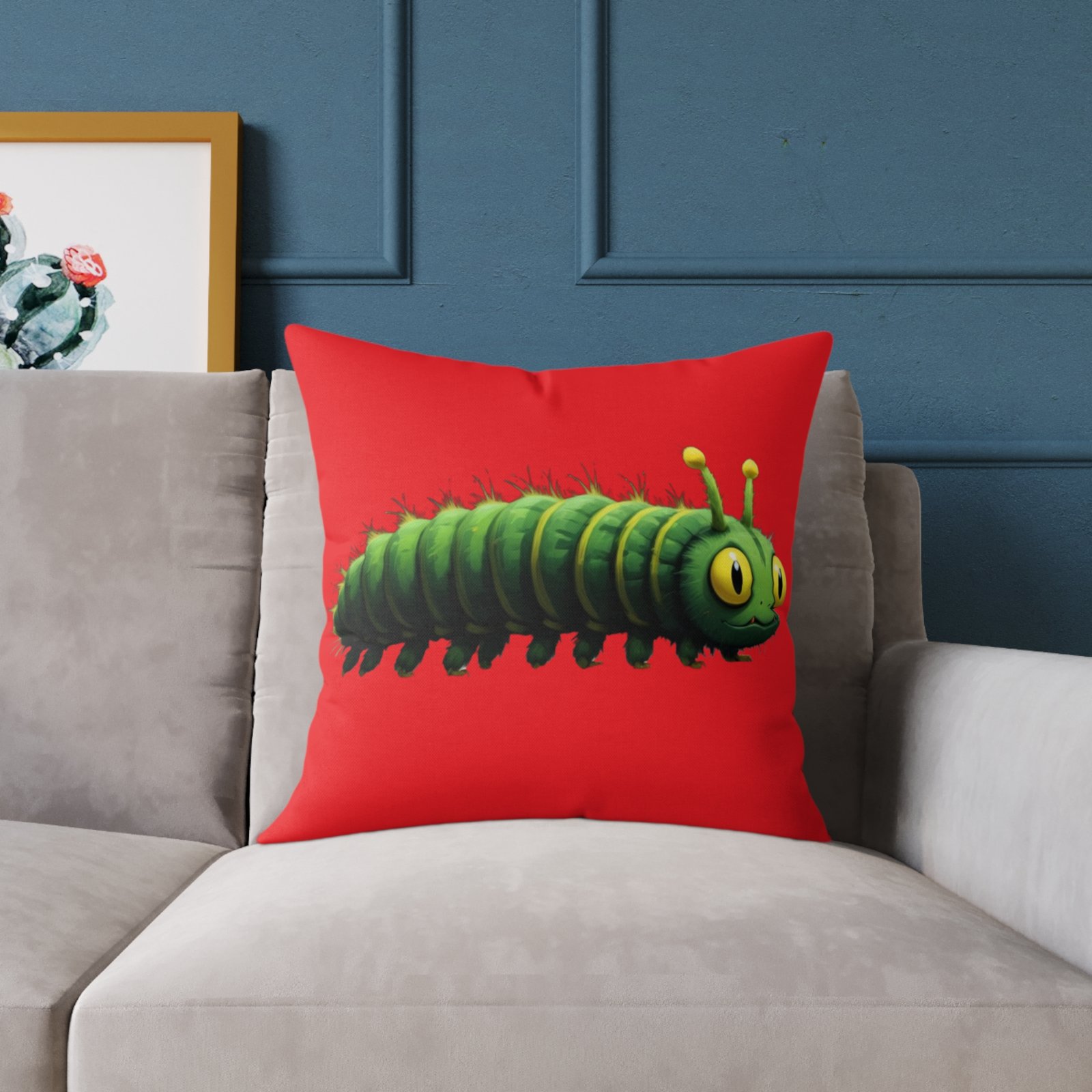 Catterpillar Square Poly Canvas Pillow - Image 11