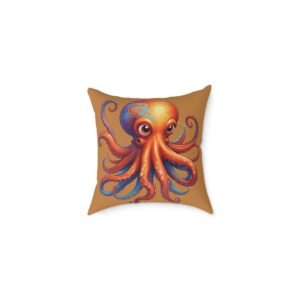 Octopus Square Poly Canvas Pillow