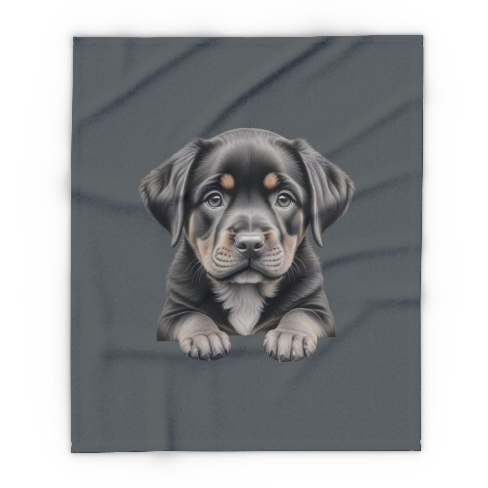 Rottweiller Puppy Arctic Fleece Blanket - Image 5