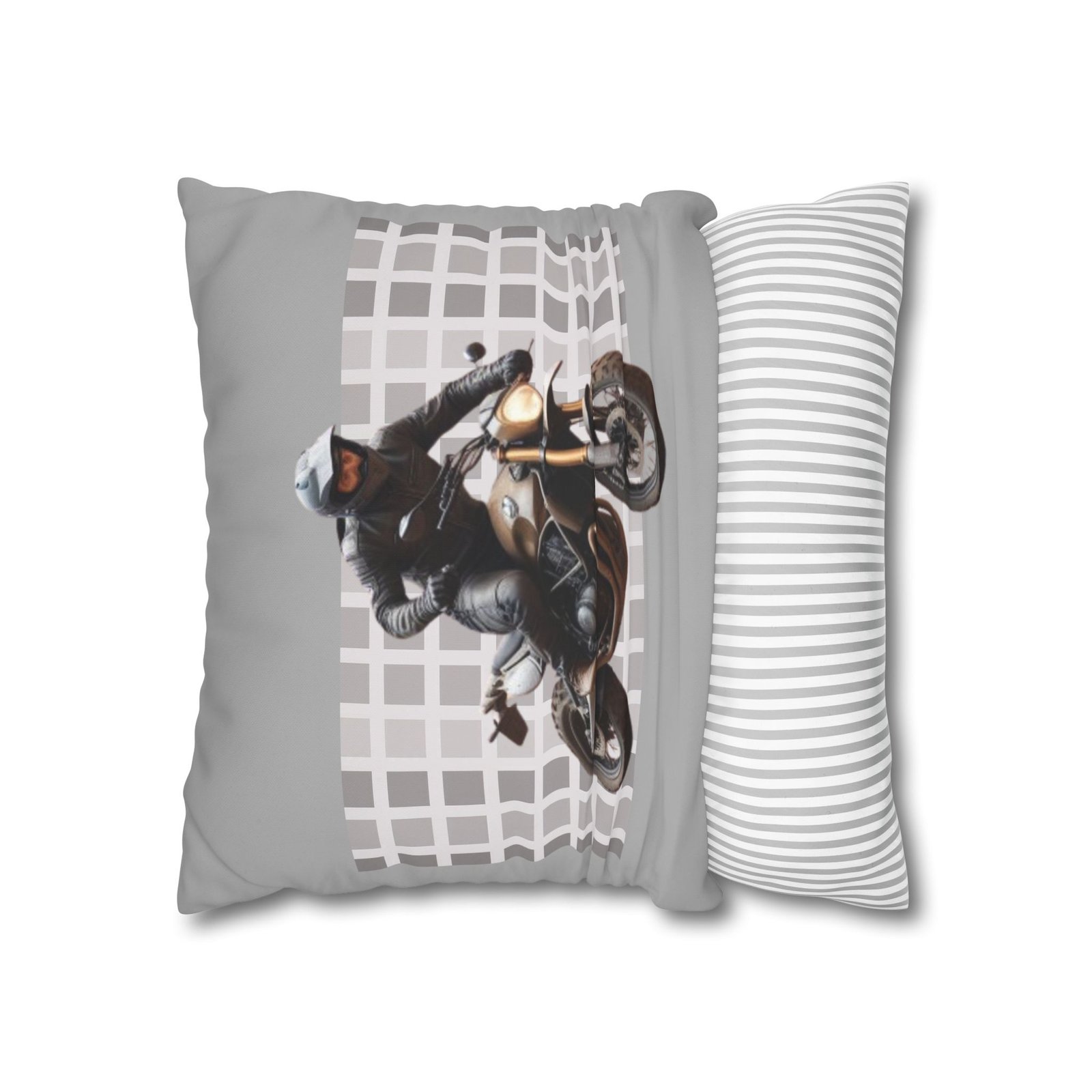 Scrambling Bikes Square Poly Canvas Pillowcase - Image 6